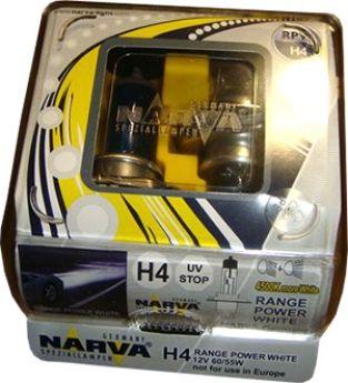 Галогеновые лампы NARVA Range Power White H4