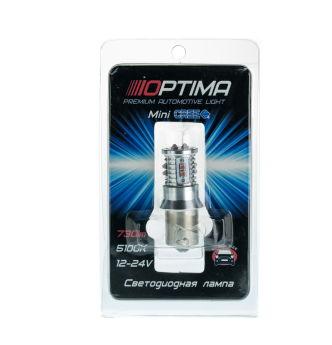 Светодиодная лампа Optima Premium P21W MINI CREE XB-D CAN 50W RED 12-24V (красная)