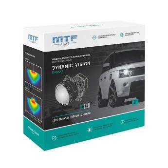 Светодиодные модули дальнего/ближнего света MTF light BI LED Dynamic Vision Expert LED 3.0" 4300K 12V (2 шт.)
